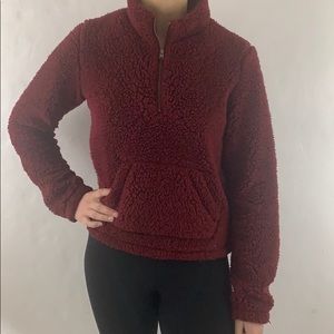 Hollister Teddy Bear Quarter Zip Pullover